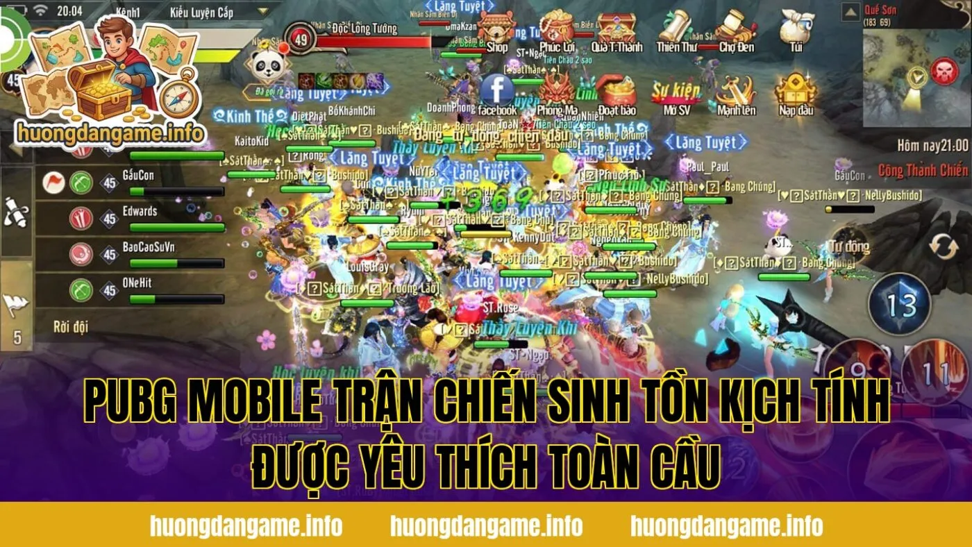 PUBG Mobile trận chiến sinh tồn kịch tính được yêu thích toàn cầu