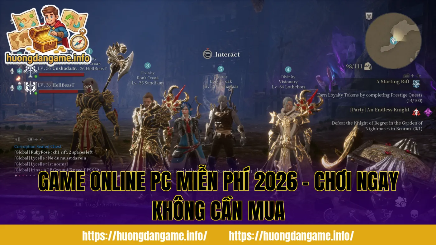 Game Online PC Miễn Phí 2026 – Chơi Ngay Không Cần Mua