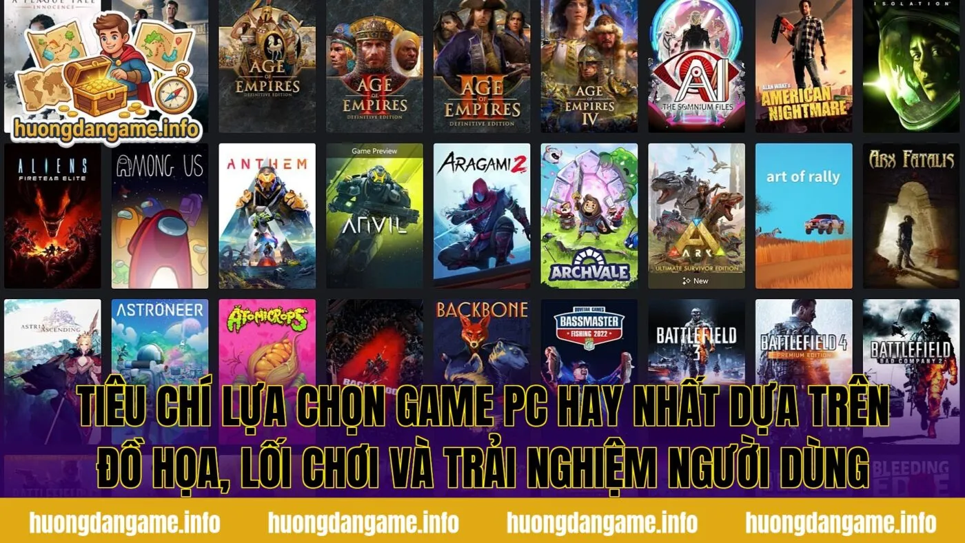 Tiêu chí lựa chọn game PC hay nhất dựa trên đồ họa, lối chơi và trải nghiệm người dùng